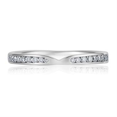 Platinum Diamond Set Wedding Ring 0.25ct thumbnail