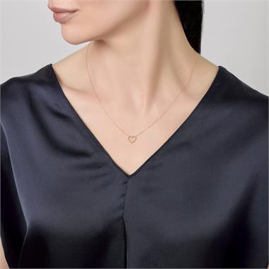Aura 18ct Yellow Gold Heart Design Necklace thumbnail