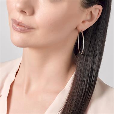 18ct White Gold Hoop Earrings 44mm thumbnail