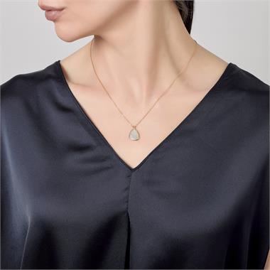 Lara 18ct Yellow Gold Aquamarine Necklace thumbnail