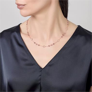 Bloom 18ct Rose Gold Amethyst Necklace 45cm thumbnail