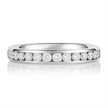 Platinum Diamond Half Eternity Ring 0.45ct thumbnail