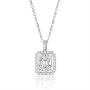 Odyssey 18ct White Gold Diamond Pendant 1.20ct thumbnail