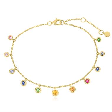 Samba 18ct Yellow Gold Rainbow Sapphire Bracelet thumbnail