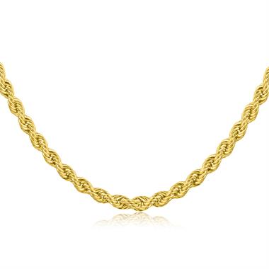 18ct Yellow Gold Rope Link Necklace thumbnail