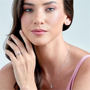Platinum Oval Diamond Engagement Ring 1.00ct thumbnail