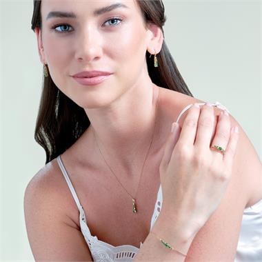 Bonbon 18ct Yellow Gold Tsavorite and Diamond Dress Ring thumbnail