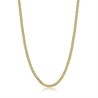 18ct Yellow Gold Flat Curb Link Necklace 60cm thumbnail