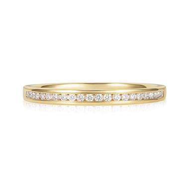 18ct Yellow Gold Diamond Half Eternity Ring 0.10ct thumbnail