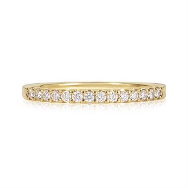 18ct Yellow Gold Diamond Half Eternity Ring 0.15ct thumbnail