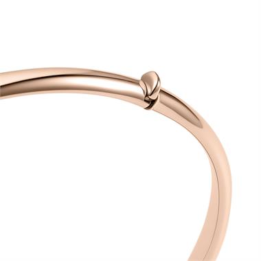 18ct Rose Gold Plain Oval Bangle thumbnail