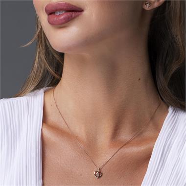 Mon Coeur 18ct Rose Gold Diamond Stud Earrings thumbnail