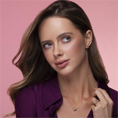 Toi Et Moi 18ct Yellow Gold Amethyst and Lemon Quartz Necklace thumbnail