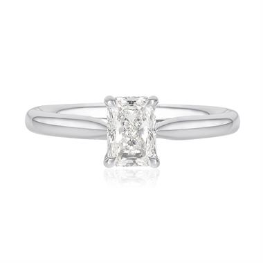 Platinum Radiant Diamond Solitaire Engagement Ring 0.80ct thumbnail