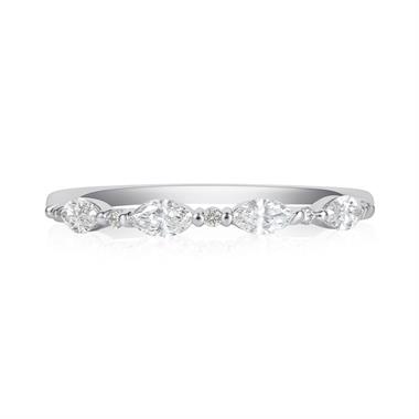 Platinum Marquise Diamond Half Eternity Ring 0.31ct thumbnail