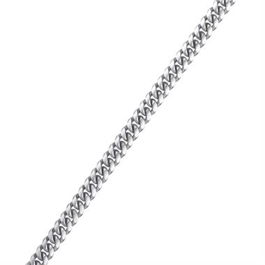 18ct White Gold Curb Chain 50cm thumbnail