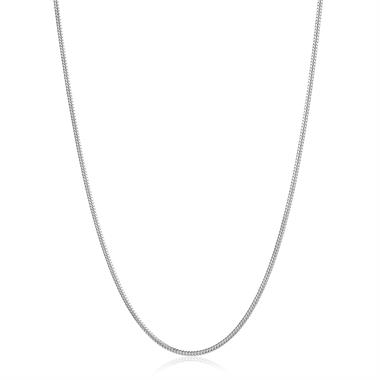 18ct White Gold Curb Chain 50cm thumbnail