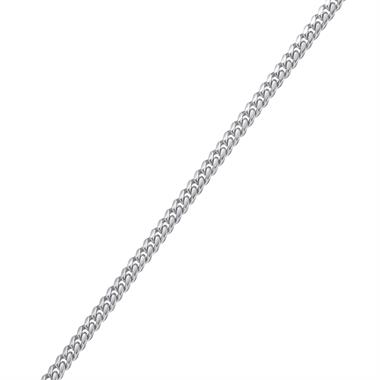 18ct White Gold Curb Chain 50cm thumbnail