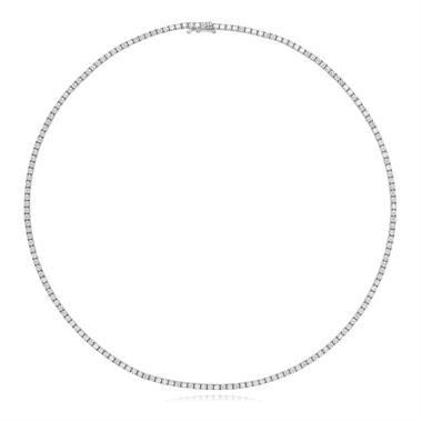 18ct White Gold Diamond Line Necklace 5.59ct thumbnail