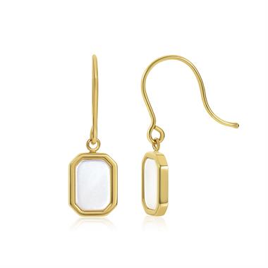Nova 18ct Yellow Gold Mother of Pearl Drop Earrings  thumbnail