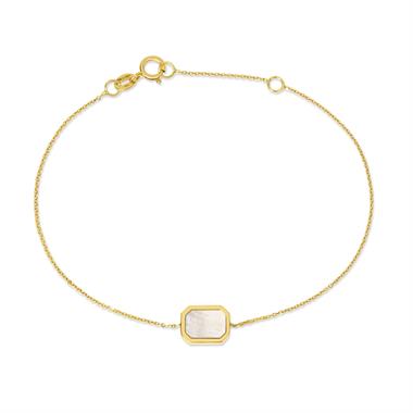 Nova 18ct Yellow Gold Octagon Mother of Pearl Bracelet  thumbnail