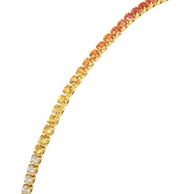 Bonbon 18ct Yellow Gold Ombre Yellow Sapphire and Diamond Bracelet thumbnail