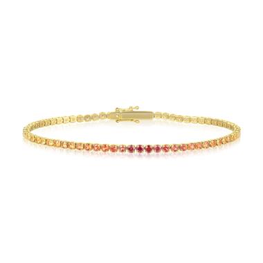 Bonbon 18ct Yellow Gold Ombre Yellow Sapphire and Diamond Bracelet thumbnail