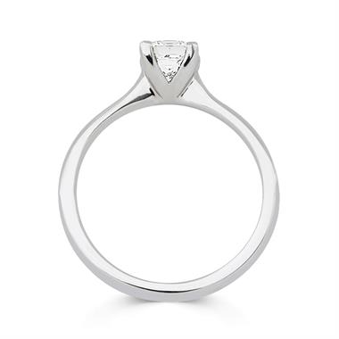 Platinum Princess Cut Diamond Solitaire Engagement Ring 0.70ct thumbnail
