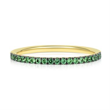 18ct Yellow Gold Tsavorite Half Eternity Ring 0.22ct thumbnail