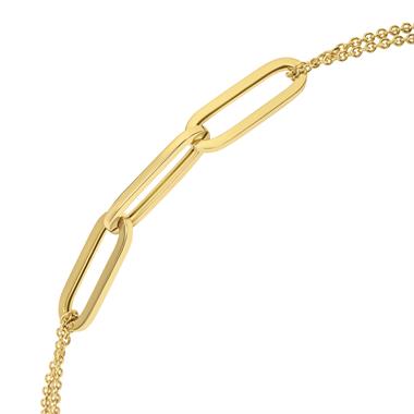 18ct Yellow Gold Three Paperlink Bracelet thumbnail