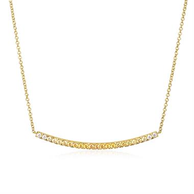 Bonbon 18ct Yellow Gold Ombre Yellow Sapphire and Diamond Necklace thumbnail