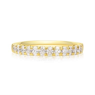 18ct Yellow Gold Diamond Half Eternity Ring 0.65ct thumbnail