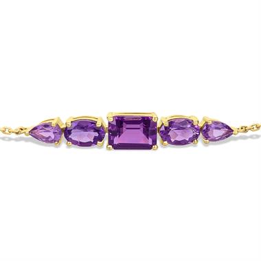 Bonbon 18ct Yellow Gold Amethyst Bracelet thumbnail