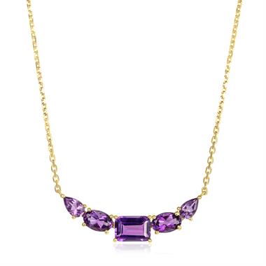 Bonbon 18ct Yellow Gold Amethyst Necklace thumbnail