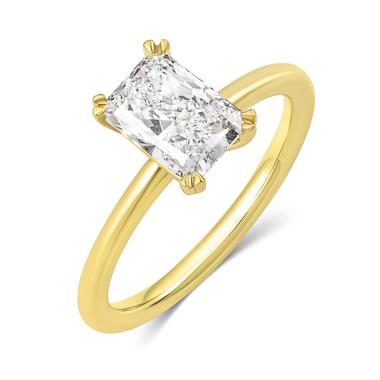 18ct Yellow Gold Lab Grown Radiant Diamond Engagement Ring 1.50ct thumbnail