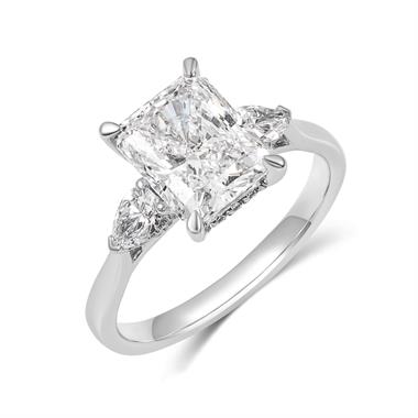 Platinum Lab Grown Radiant Diamond Engagement Ring 3.00ct thumbnail