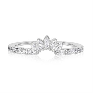 Platinum Diamond Set Shaped Band  thumbnail
