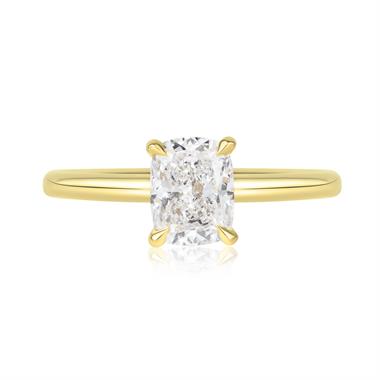 18ct Yellow Gold Cushion Diamond Engagement Ring 1.00ct thumbnail