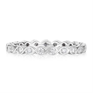 18ct White Gold Diamond Full Eternity Ring thumbnail