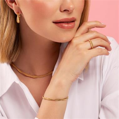 Sahara 18ct Yellow Gold Woven Gold Earrings thumbnail