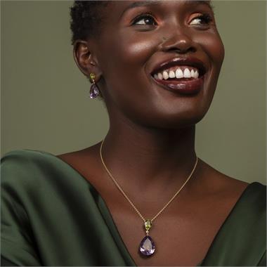 Sweetpea Amethyst and Peridot Necklace thumbnail