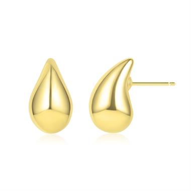 18ct Yellow Gold Teardrop Stud Earrings thumbnail
