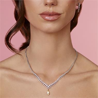 18ct Yellow Gold Yellow Pear Diamond Solitaire Pendant 1.57ct thumbnail