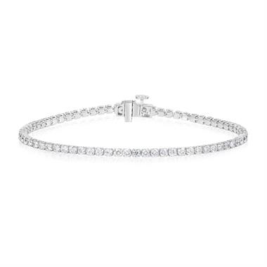 18ct White Gold Lab Grown Diamond Tennis Bracelet 4.00ct thumbnail