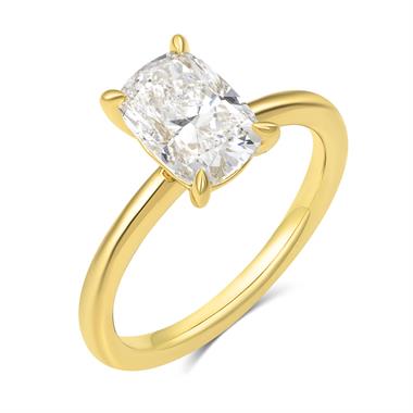 18ct Yellow Gold Lab Grown Cushion Diamond Engagement Ring 2.00ct thumbnail