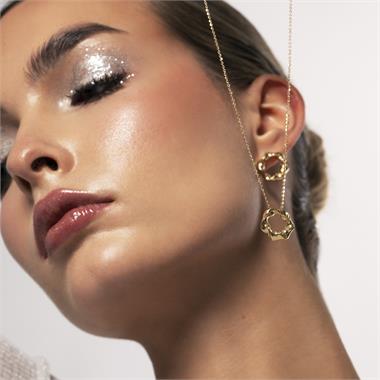 Aira 18ct Yellow Gold Twisted Circle Necklace thumbnail