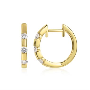 Astra 18ct Yellow Gold Diamond Earrings thumbnail