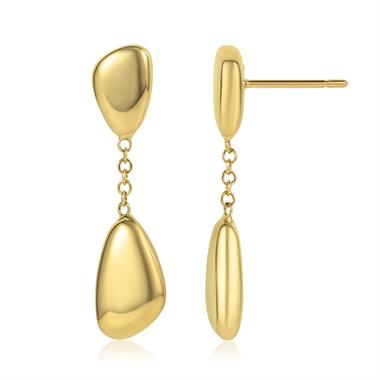 Pebble 18ct Yellow Gold Drop Earring  thumbnail