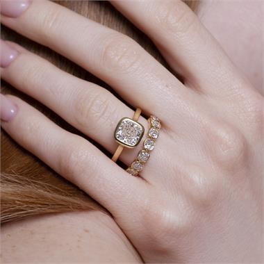 18ct Yellow Gold CushionDiamond Engagement Ring 2.52ct thumbnail