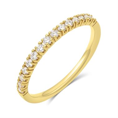 18ct Yellow Gold Diamond Half Eternity Ring 0.25ct thumbnail 